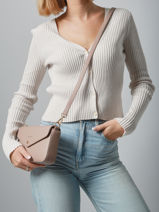 Cross Body Tas Saffiano David jones Roze saffiano 5-vue-porte